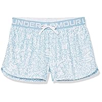 Under Armour Girls' Play Up Shorts, (490) Blizzard / / White, Small Plus