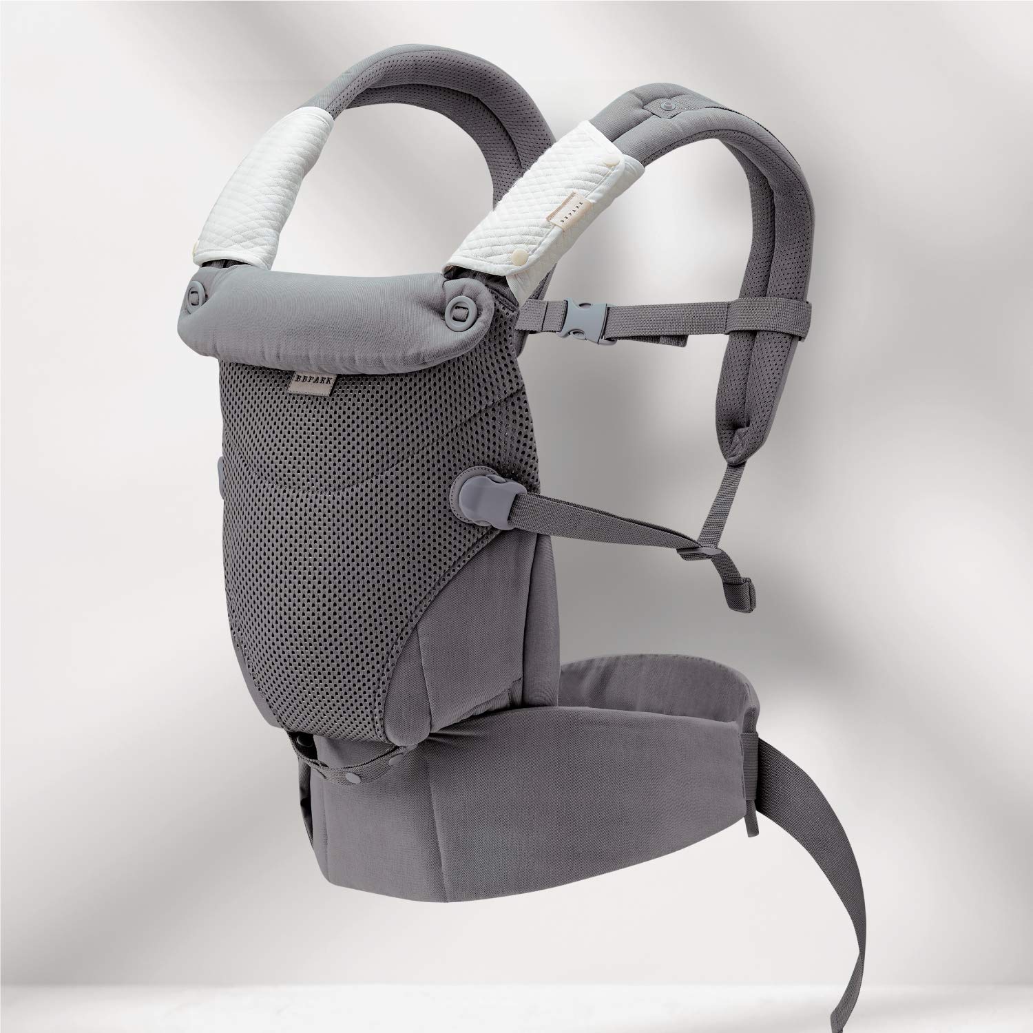 Bbpark Mesh Baby Carrier Newborn to Toddler, Facing-in and Facing-Out Front and Back Holder Kangaroo Carrier for Infant Grey