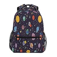 MNSRUU Kids Cartoon Backpack for Boys Girls Elementary School Bag Space Theme Bookbag