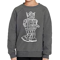 Robot Design Toddler Raglan Sweatshirt - Apparel for Robots Lover - Cartoon Design Item