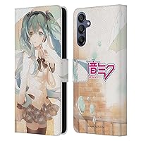 Head Case Designs Officially Licensed Hatsune Miku Rain Graphics Leather Book Wallet Case Cover Compatible with Samsung Galaxy A15