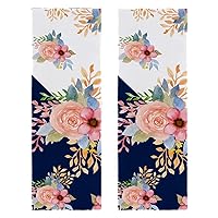 Microfiber Exercise Fitness Home Gyms Towels 2 Pack Sport Sweat Towel Soft Fast Drying for Hotel Bathroom Kitchen Pool Watercolor Flowers Pattern