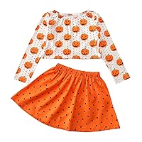 3 Month Old Clothes Toddler Kids Girls Infant Halloween Pumpkins Prints Romper Jumpsuit Polka Dots (White, 3-4 Years)