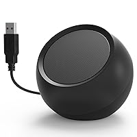 [Upgraded] USB Computer Speakers for Desktop PC Laptop | Small Plug-N-Play External Speakers with Crystal-Clear Sound, Loud Volume, Rich Bass, Compatible with Windows/macOS/ChromeOS/Linux – Portable