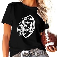 XJYIOEWT Women Long Sleeve Tops Pack 5 Women Fashion Casual Loose Rugby Print Round Neck T Shirt Short Sleeve Top Short