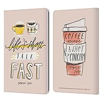 Head Case Designs Officially Licensed Gilmore Girls Life's Short Talk Fast Graphics Leather Book Wallet Case Cover Compatible with Kindle Paperwhite 1/2 / 3