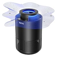 Fly Traps for Indoors, NONTAIL Indoor Fruit Fly Trap with 360°UV Light Fan, Catcher & Killer for Mosquito, Gnat, Moth, Fruit Flies, 4 Sticky Glue Boards Included, Black