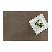 Restaurantware Carmel Mesh 16 x 12 Inch Table Placemats Set Of 6 Woven Washable Placemats - Heat Tolerant No Stain Antique Brass Vinyl Kitchen Placemats Waterproof Easy To Clean