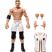 WWE Elite Action Figure & Accessories, 6-inch Collectible Grayson Waller with 25 Articulation Points, Life-Like Look & Swappable Hands