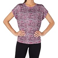 Designer Womens Space Dyed Top Size X-Small Color Fuchsia Crystal
