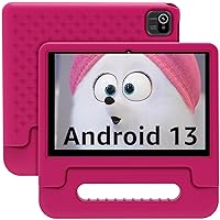 10 inch Android 13 Kids Tablet - Powerful Quad-Core, 2GB RAM, 32GB ROM, 5MP Camera - with Convertible Shockproof Case-Stand, Parental Controls, 5000mAh Battery