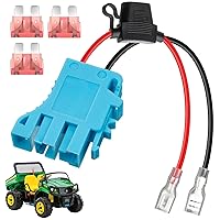 Saillong 12 AWG Wire Harness Connector Replacement Compatible with Peg-Perego 12 Volt SLA Battery Ride On Vehicle Children's Riding Toys, 2 Pins Connector Wire with 3 Pcs Fuse