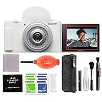 Sony ZV-1F Vlogging Camera (White) Bundle with Pixel Advanced Accessories | sony zv 1f