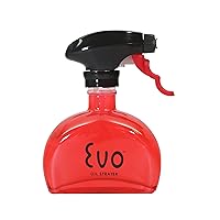 Evo Oil Sprayer Evo Trigger Sprayer Bottle, Non-Aerosol for Olive Cooking Oils, 6-Ounce Capacity, Red