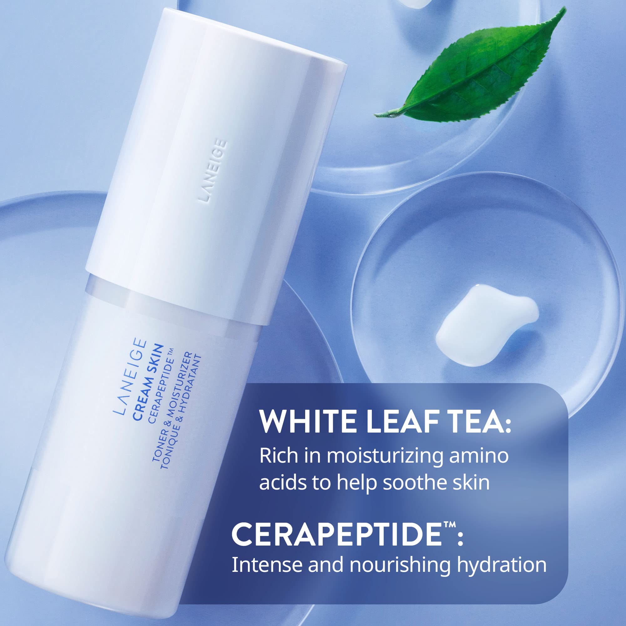 LANEIGE Cream Skin Toner & Moisturizer with Ceramides and Peptides: Soften, Moisturize, and Boosts Skin Barrier