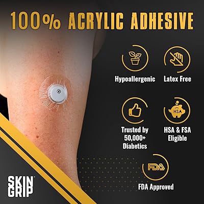 Skin Grip Adhesive Patches for Dexcom G6 CGM (20-Pack), Waterproof &  Sweatproof for 10-14 Days, Pre-Cut Adhesive Tape, Continuous Glucose  Monitor Protection(Camo) 