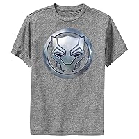 Marvel Boys' Black Panther Sigil Metal T-Shirt