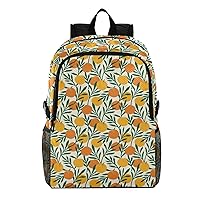 ALAZA Trendy Hand Drawn Orange Lightweight Packable Foldable Travel Backpack
