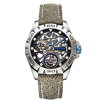 BODERRY Titanium Automatic Mechanical Watch for Men 40mm Skeleton Mens Watches with 72 hrs Power-Reserve Automatic Watch Mens Gift-Urban2.0