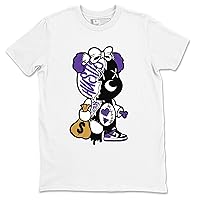 Court Purple Design Printed Stitched Hustle Bear Sneaker Matching T-Shirt