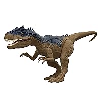 Jurassic World Toys Camp Cretaceous Roar Attack Allosaurus Dinosaur Action Figure with Strike Feature and Sounds, Toy Gift and Collectible