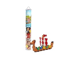 PLUS PLUS - Tube of 100 Pieces Viking Ship - Construction Set for Children from 3 Years - PP4312