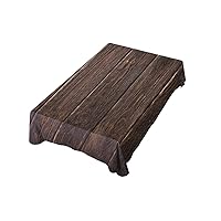 Rustic Tablecloth 54x54 Square Table Cloth Brown Wooden Pattern Polyester Washable Wrinkle Free Dinner Tablecloth Decorative Table Top Cover for Kitchen Dining Room Table