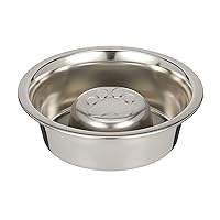 Neater Pet Brands Stainless Steel Slow Feed Bowl for Dogs or Cats - Fits in Neater Feeders and Other Raised Feeders (1 Cup)