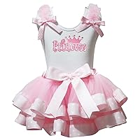Birthday Dress Princess White Shirt Polka Dots Ribbon Pink Petal Skirt Set Nb-8y