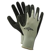 MAGID Multipurpose Nylon Mechanic Work Gloves, 12 PR, Crinkle Latex Coated, Size 8/M, Reusable, 13-Gauge (GP190)