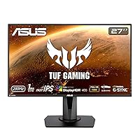 ASUS TUF Gaming VG279QM 27” HDR Monitor, 1080P Full HD (1920 x 1080), Fast IPS, 280Hz, G-SYNC Compatible, Extreme Low Motion Blur Sync (ELMB SYNC), 1ms, DisplayHDR 400,, BLACK