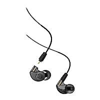 MEE audio M6 PRO In Ear Monitor Headphones for Musicians, 2nd Gen Model With Upgraded Sound, Memory Wire Earhooks & Replaceable Cables, Noise Isolating Professional Earbuds, 2 Cords Included (Black)