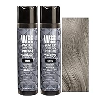 Watercolors Intense Metallic Color Depositing Shampoo, Semi Permanent Hair Color 8.5 oz - STEEL (2 PACK)
