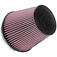 K&N Universal Clamp-On Air Intake Filter: High Performance, Premium, Washable, Replacement Filter: Flange Diameter: 6 In, Filter Height: 6.5 In, Flange Length: 1 In, Shape: Round Tapered, RU-1042XD
