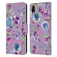 Head Case Designs Officially Licensed Ninola Pink Lavender Lilac Floral Leather Book Wallet Case Cover Compatible with Apple iPhone XR