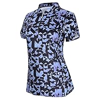 Viracy Women's Golf Shirts Short Sleeve Side Splits Loose Fitting 1/4 Zip Up Polo Shirt UV Protection Fast Dry Athletic Tops