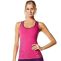 Zumba Soft Graphic Print Dance Fitness Tanks Workout Racerback Tops For Women