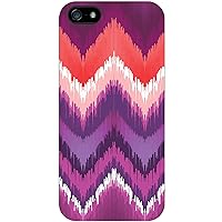 OTM iPhone 5 White Glossy Case Bold Collection, Peach/Purple