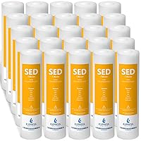 EXPRESS WATER – 25 Pack Sediment Water Filter Replacement – 1 Micron, High Capacity – 10 inch – Under Sink and Reverse Osmosis System Filters