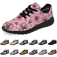 Flower Shoes for Women Men Running Shoes Womens Mens Comfortable Walking Tennis Sneakers Floral Shoes Gifts