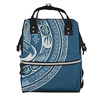 Diaper Bag Backpack Blue serpentine chart Maternity Baby Nappy Bag Casual Travel Backpack Hiking Outdoor Pack