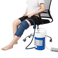 Cold Therapy Machine System for Knee & Joint Compression Pad for Post-Surgery Injuries Pain with Adjustable Lightweight 9 Quart Programmable Timer - Quiet Pump Strong Cryotherapy Pain Relief Treatment