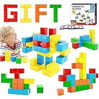 Magnetic Blocks 30pcs,Toddler Toys for Boys and Girls 3+,Large 3D Magnetic Cubes,Creative Building Preschool Learning Sensory Montessori Toys, for Kids 3 4 5 6 7 8