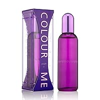 COLOUR ME Purple by Milton-Lloyd - Perfume for Women - Chypre Fruity Scent - Opens with Bergamot and Watermelon - Blended with Rose and Jasmine - For Classy, Elegant Ladies - 3.4 oz EDP Spray