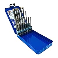 Bad Dog 14 Piece Multipurpose High Speed Drill Bit Set. Unique Carbide, Titanium, Cobalt Tip & Armor Steel Hex Shank. Made in USA. Drill Through Everything! Hardened Steel, Masonry, Wood, Tile & More