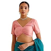 Women's Readymade Cotton Blouse For Sarees Indian Designer Bollywood Padded Stitched Choli Crop Top