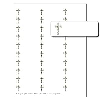 Flower Cross - Address Labels - 1