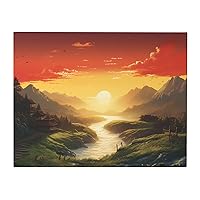 NONHAI Canvas Wall Art for Living Room Bedroom Decorative Painting Art Posters Modern Rising Sun Print Hanging Artwork Wall Art Aesthetics Decorative Paintings 16x20 Inch