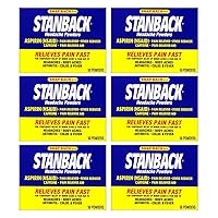 Stanback Headache Powders, Fast Pain Relief with Aspirin (NSAID) and Caffeine, 50 Count (6 Pack)