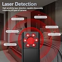 Hidden Camera Detectors Anti Spy Detector Camera Detector RF Signal Scanner GPS Car Tracker Listening Devices Detector Portable Rechargeable for Home Office Travel